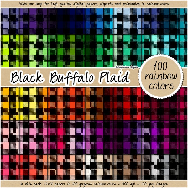 100 seamless buffalo plaid digital paper lumberjack print rainbow background rustic christmas paper plaid pattern pastel neutral bright dark