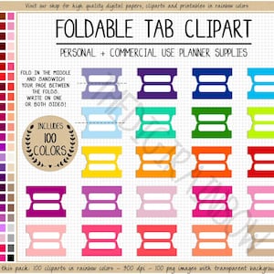OFERTA 100 pegatinas divisorias de doble cara imprimibles en blanco con pestañas, pegatinas digitales para planificadores de arcoíris, Erin Condren Filofax Plum Happy Planner