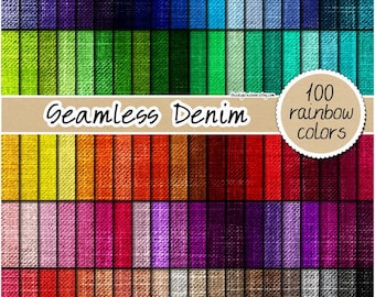 SALE 100 denim digital paper blue jeans digital paper pink jean denim texture wash fabric rainbow denim background pastel jean denim clipart