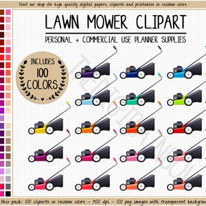 VERKOOP 100 GRASMAAIER clipart klusjes stickers tuingereedschap clipart tuinieren sticker regenboog clipart plant gieter clipart Erin Condren