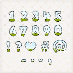 Editable Doodle Alphabet, Stitch CANVA Frames, Blank Doodle letters template, Drag and Drop font Uppercase lowercase numbers faux embroidery image 6