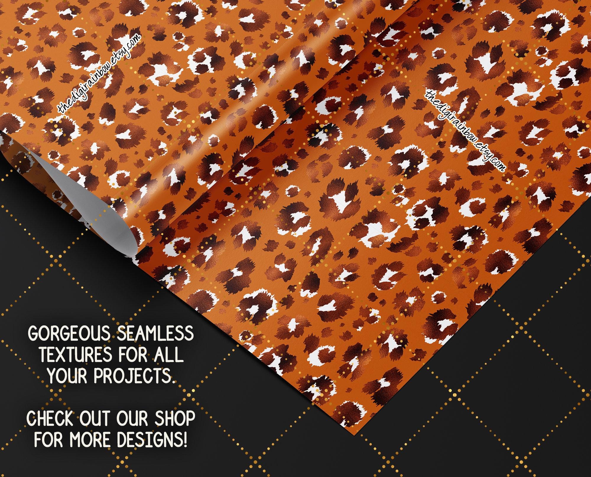 SALE 100 Seamless Foil Leopard Digital Paper Iridescent Leopard Pattern ...