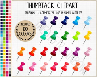 100 Chinchetas Decorativas Con Forma De Pulgar - Para Tablones De Corcho, Manualidades, Oficina, Mapas