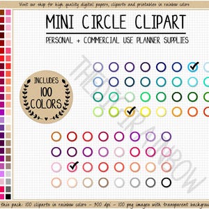 SALE 100 checklist stickers round checkbox single tick box printable planner sticker Erin Condren Happy Planner COMMERCIAL USE clipart