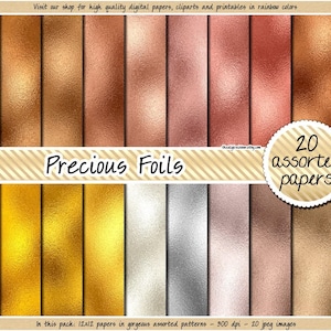 VERKOOP Folie digitaal papier roségoud digitaal papier regenboog metallic digitaal papier folie clipart goudfolie textuur zilveren achtergrond koperpapier