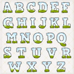 Editable Doodle Alphabet, Stitch CANVA Frames, Blank Doodle letters template, Drag and Drop font Uppercase lowercase numbers faux embroidery image 4