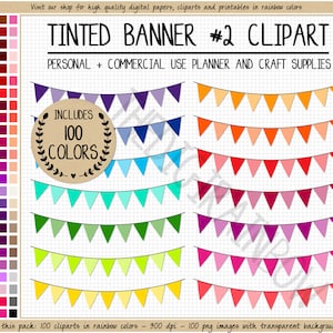 VERKOOP 100 driehoek banner clipart regenboog banner sticker digitale banner afdrukbare slinger gors clipart driehoek vlag clipart deco stickers