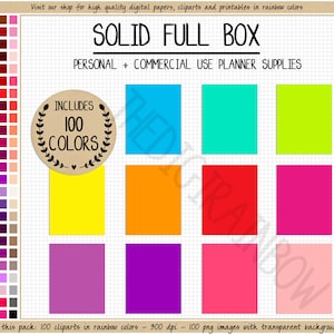 VERKOOP 100 stevige volledige doos planner stickers ongevoerd volledige doos stickers regenboog volledige doos afdrukbare planner stickers heldere volledige doos Erin Condren