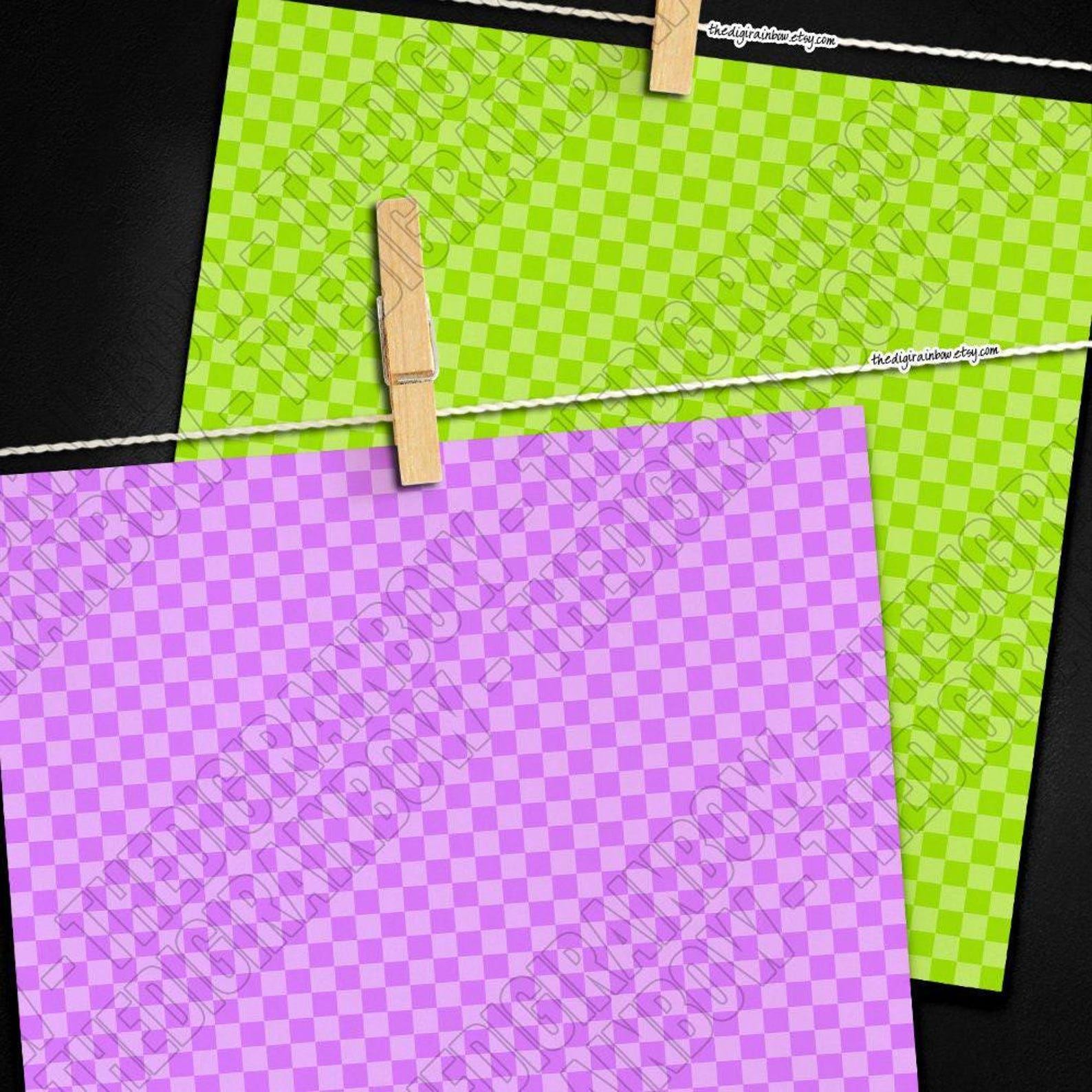 100 Seamless Tinted Checkerboard Digital Paper Checker Pattern ...