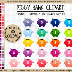 SALDO 100 SALVADANAIO clipart soldi clipart adesivi arcobaleno giorno di paga adesivo banca pianificatore finanziario adesivo budget simbolo del dollaro adesivo salvadanaio