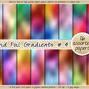 VERKOOP Rainbow iriserende digitale papierfolie digitaal papier metallic digitaal papier holo folie clipart goudfolie textuur holografische achtergrond