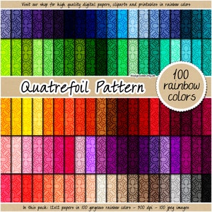 100 quadrilobe numérique papier mosaïque papier numérique arc-en-ciel quadrilobe motif azulejos marocains fond pastel papier toile de fond lumineuse