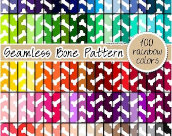 100 SEAMLESS dog digital paper white bone pattern dog print rainbow pet background seamless animal print puppy commercial use backdrop