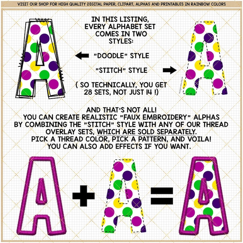 Mardi Gras Alphabet Clipart Fleur de Lis Buchstaben Karneval Maskerade Perle Aufkleber Goldfeder Sublimation PNG Schriftart New Orleans Maske Party Bild 7