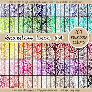 100 SEAMLESS Hochzeit digitales Papier Spitze Textur Pastell rosa romantisches florales Braut Hintergrund Regenbogen Muster zum ausdrucken Scrapbook