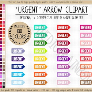 VENTE 100 autocollants numériques URGENT clipart planificateur important à faire des autocollants, n'oubliez pas maintenant les autocollants arc-en-ciel imprimable Erin Condren Goodnotes