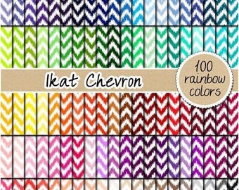 100 tribal Ikat chevron digital papers argyle digital rainbow papers scrapbooking kit pattern printable 12x12 pastel neutral bright dar