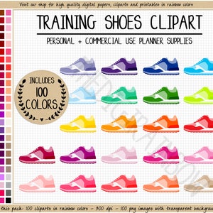 SALE 100 TRAININGS-SCHUHE Aufkleber Laufschuhe Aufkleber Sport Clipart Aufkleber Fitnessübung Workout Clipart