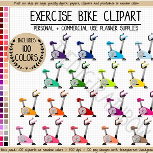 SALE 100 FIETS clipart regenboog hometrainer stickers fitness stickers workout stickers gewichtsverlies sticker trainingsschema workout planner