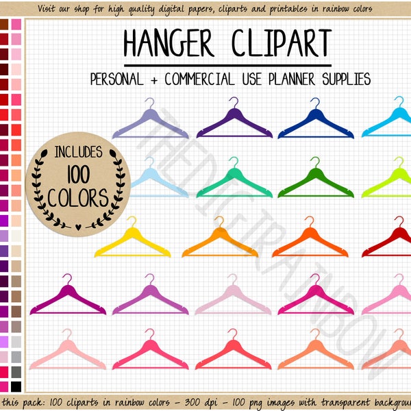 SALE 100 HANGER clipart coat hanger stickers laundry stickers laundry clipart cleaning icons shopping closet graphics chores planner sticker