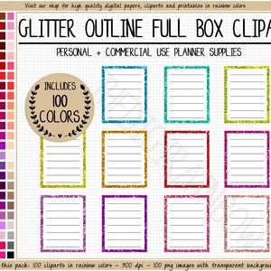 VERKOOP 100 glitter volledige doos planner stickers regenboog planner clipart volledige doos afdrukbare planner sticker voor Erin Condren MAMBI commercieel gebruik