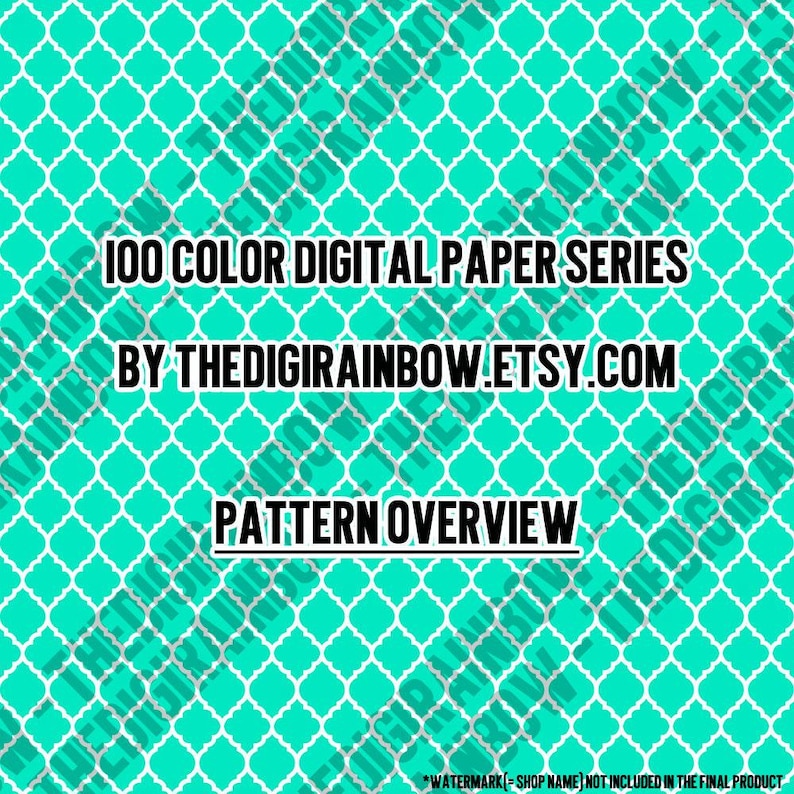 100 Moroccan Digital Paper Quatrefoil Digital Paper Rainbow Quatrefoil ...