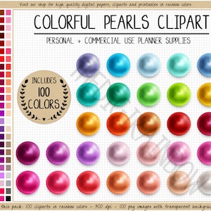 100 PERLE Clipart Cliparts Perle digitale Aufkleber irisierend Edelstein Cliparts Glam Planer Tagebuch Hochzeit Brautschmuck mockup