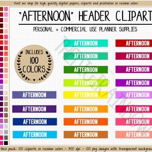 VERKOOP 100 MIDDAG header sticker regenboog digitale stickers planner clipart Erin Condren header Happy planner commerciële Goodnotes notability