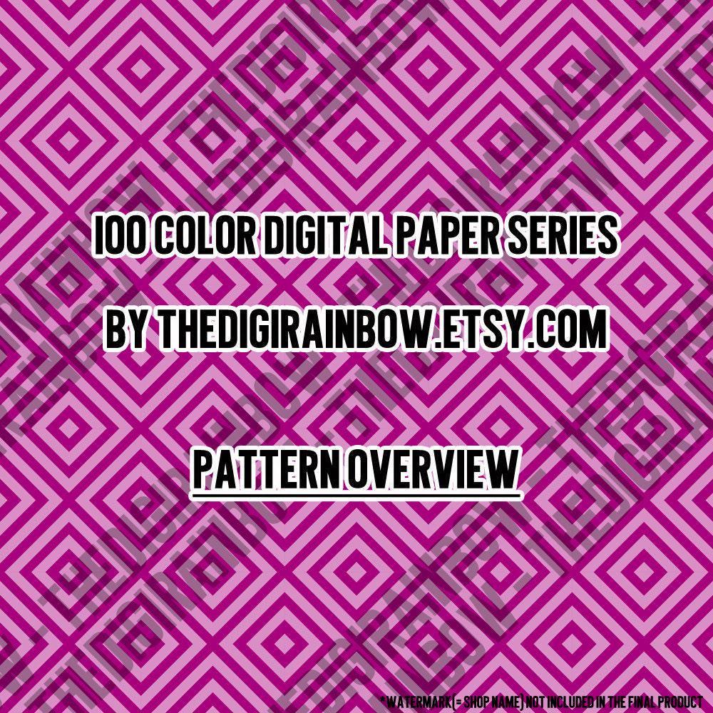 100 Tinted Diamond Digital Paper Rainbow Papers Scrapbooking Pattern ...