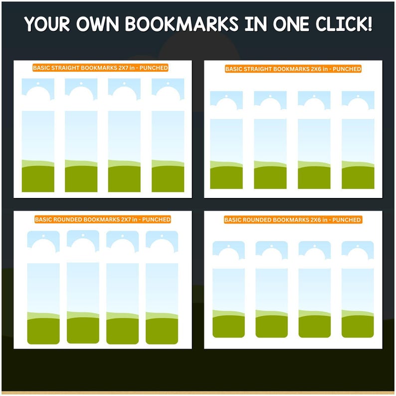 CANVA Bookmark Template, Drag and Drop Editable CANVA Frame Bundle ...