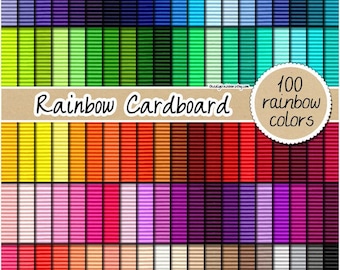 VENDA 100 unidades de papelão colorido digital com efeito arco-íris, fundo de papelão ondulado com textura brilhante e textura de papel pastel.