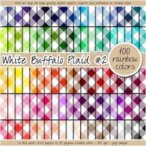 100 seamless plaid digital paper lumberjack fall rustic texture christmas paper rainbow buffalo plaid pattern printable tartan background