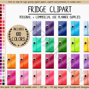 VENTA 100 FRIDGE clipart limpia el refrigerador pegatina planificador de limpieza de cocina pegatina comprar comida pegatina digital Goodnotes Erin Condren Commercial