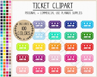ticket clipart etsy
