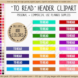 VENTE 100 À LIRE planificateur autocollants planificateur d'école autocollant professeur imprimable planificateur autocollant liste de lecture arc-en-ciel Erin Condren clipart