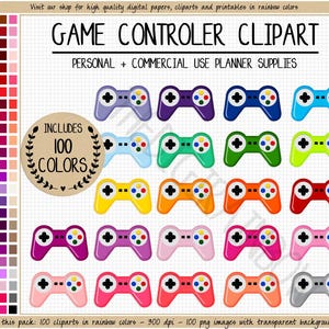 VENTA 100 CONTROLADOR DE JUEGOS clipart arcoiris videojuegos clipart imprimible videojuegos planificador pegatinas fiesta clipart juegos pegatinas noche de juegos