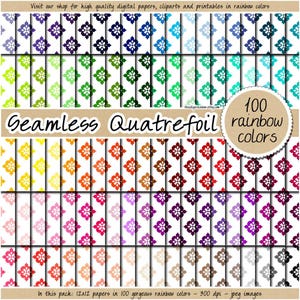 100 quadrilobe sans couture papier numérique marocain motif luxe fond élégant imprimable papier scrapbooking glam carrelage espagnol treillis mauresque