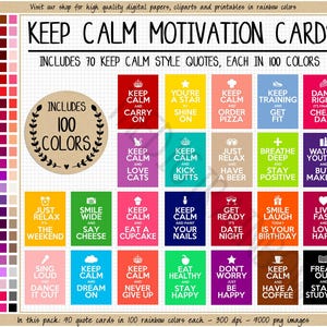 SALE 7000 KEEP CALM printable motivation quote Keep Calm clipart printable Keep Calm planner stickers Keep calm full box commercial use clip