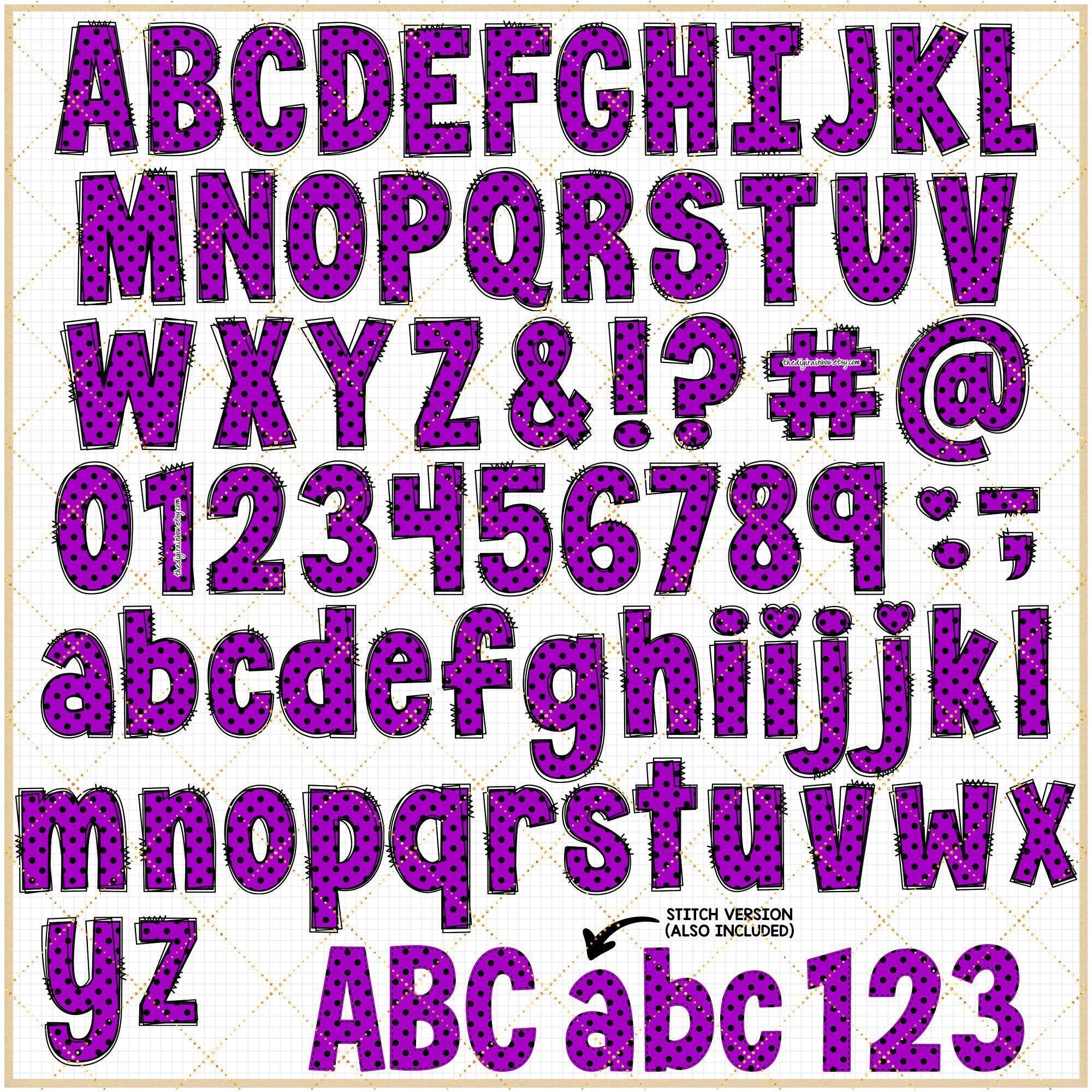 Halloween Doodle Alphabet PNG Font Spooky Pumpkin Lantern Vampire Ghost ...