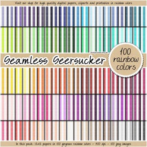 100% bezszwowa tkanina seersucker, cyfrowy papier do druku, wzór pasków, tęczowa tkanina, tekstura, wzór pasków, pastelowe tło, neutralne i jasne