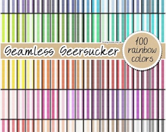 100 Seamless seersucker digital paper printable stripe pattern rainbow fabric texture striped pattern pastel background neutral bright