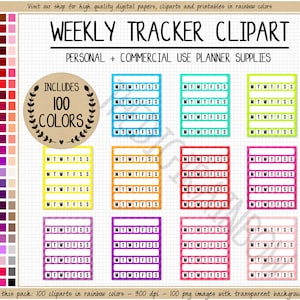 100 HABIT TRACKER digitaler Planer Aufkleber wöchentliche Gewohnheit druckbare Planer Aufkleber Woche Aufkleber Erin Condren Auflösung Tracker