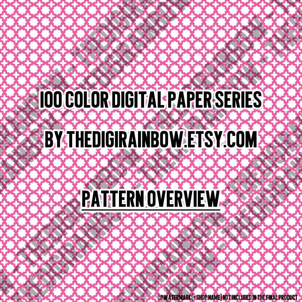 100 Moroccan Digital Paper Quatrefoil Digital Paper Rainbow Quatrefoil ...