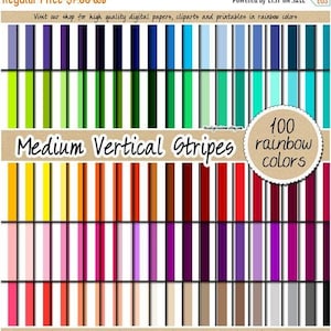 100 SEAMLESS vertical striped digital paper stripe pattern rainbow paper scrapbook  background 12x12 pastel neutral bright dark colors