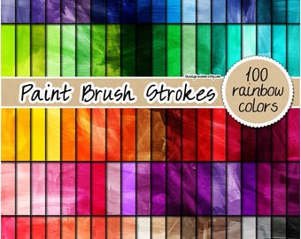 100 SEAMLESS watercolor digital paper painted digital paper paint strokes texture rainbow watercolor print 12x12 pastel neutral bright dark