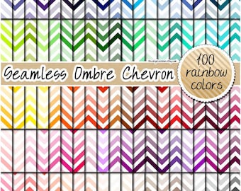 100 nahtlose Chevron digitales Papier ombre Regenbogen Cliparts druckbar Hintergrund Zick-Zack-Muster Farbverlauf Pastell Scrapbook-Papier kommerzielle Nutzung