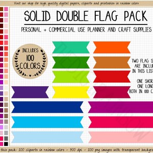 200 naklejek DOUBLE FLAG do wydrukowania, naklejka ze słomkowej flagi, zakładka do książki w tęczowym kolorze, naklejka Erin Condren Bullet Journal Goodnotes