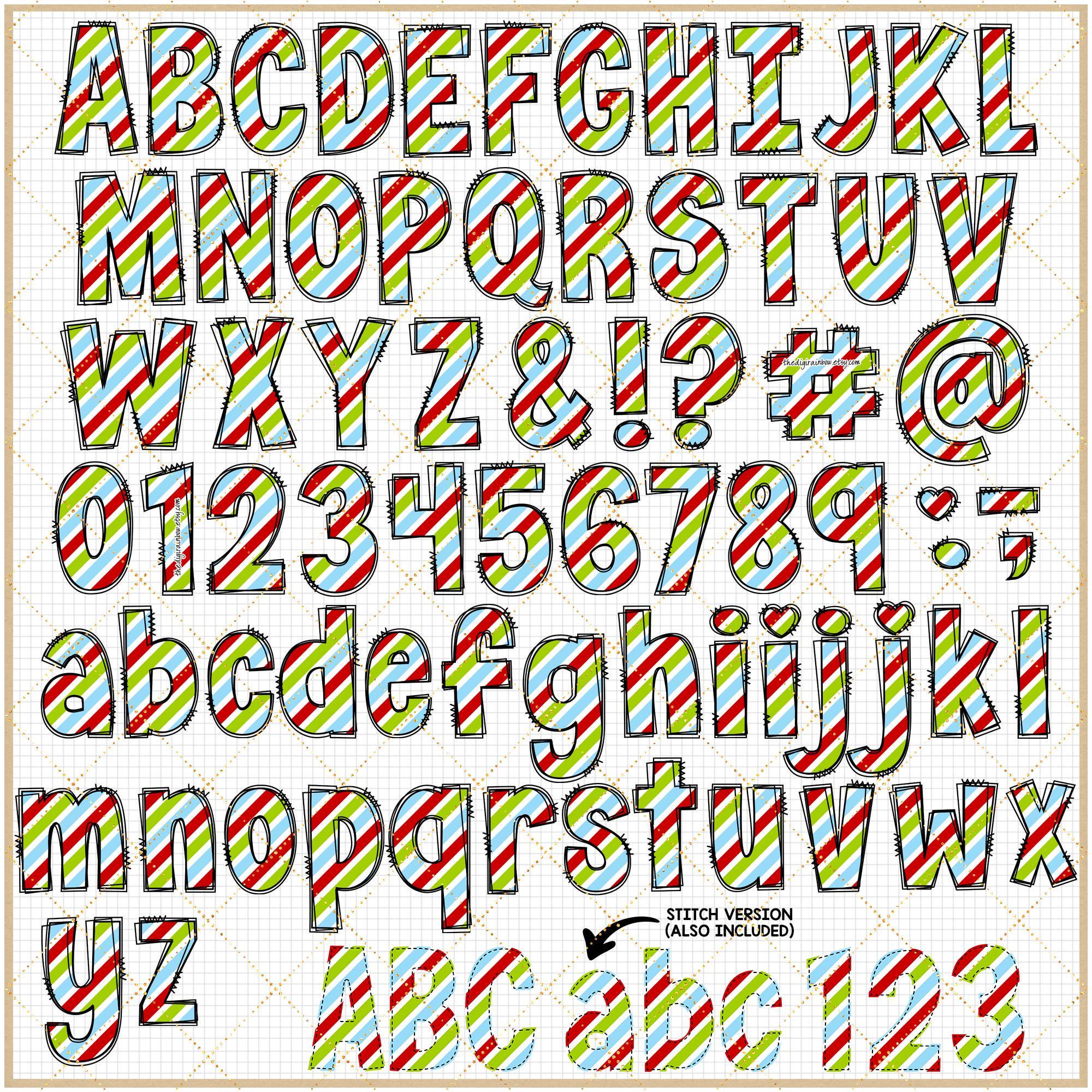 Letter R Sleigh Christmas Doodle Alphabet Red and Green Plaid Letters Coquette Reindeer ...
