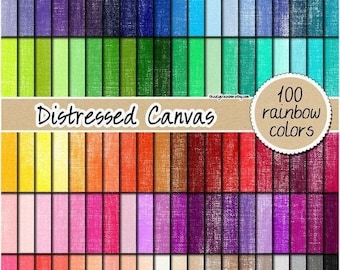 PROMOÇÃO 100 Papel digital para scrapbook com efeito desgastado, estilo shabby chic, arco-íris, padrão imprimível 12x12 em cores pastel, neutras, vibrantes e escuras