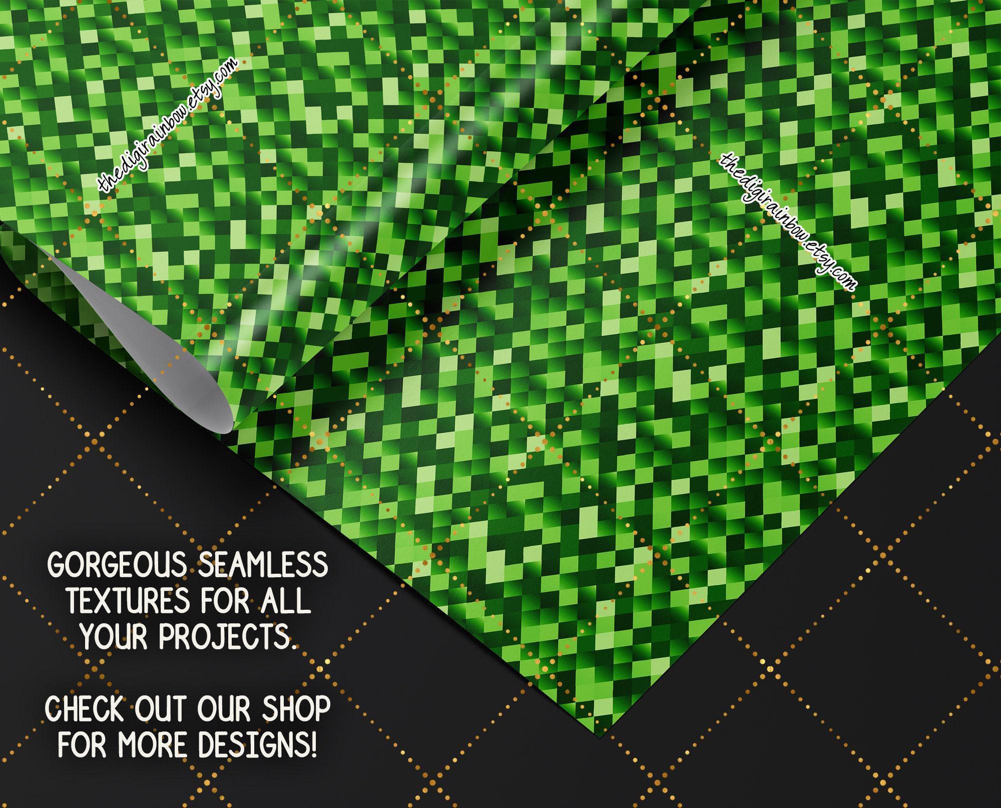 SALE 100 Seamless Pixel Digital Paper Printable Minecraft Background ...